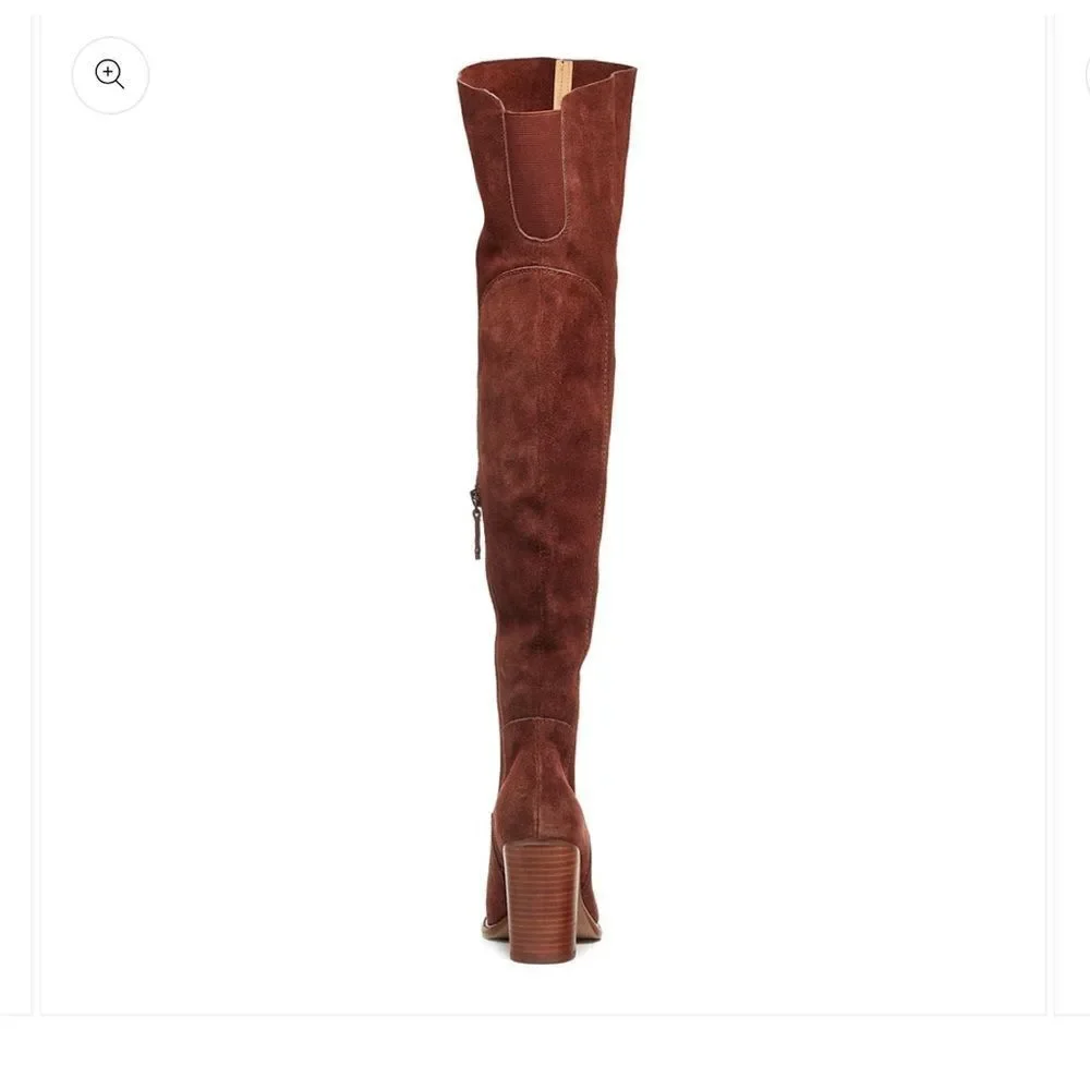 Anthropologie x Kelsi Dagger Logan Over-The-Knee Boots Brown Suede US 7.5 Wide